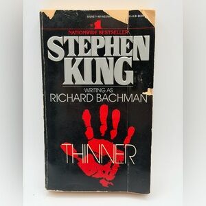 Thinner by Stephen King Writing As Richard Bachman (Paperback Book, 1985)